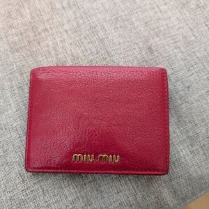 Miu Miu Red Madras Wallet